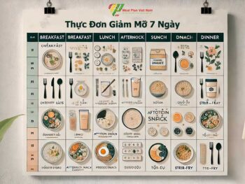 Thực đơn giảm mỡ tăng cơ