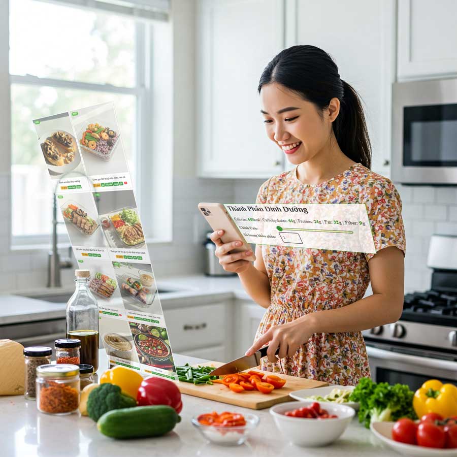 Tiết kiệm thời gian, chi phí với thực đơn eat clean chuẩn calo được cá nhân hóa.