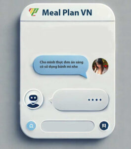 Mẫu chat demo Meal Plan Vn bằng trợ lý AI
